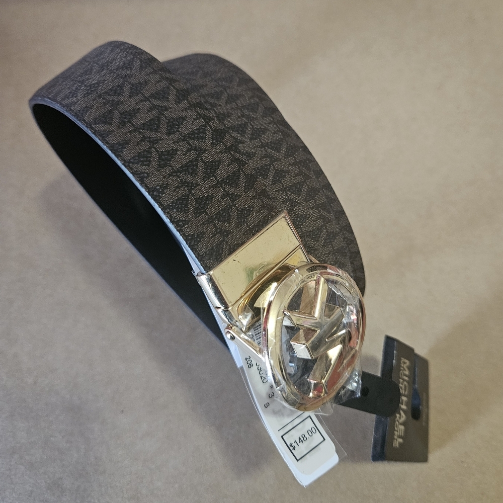 Michael Kors Women's Reversible Logo Belt Small